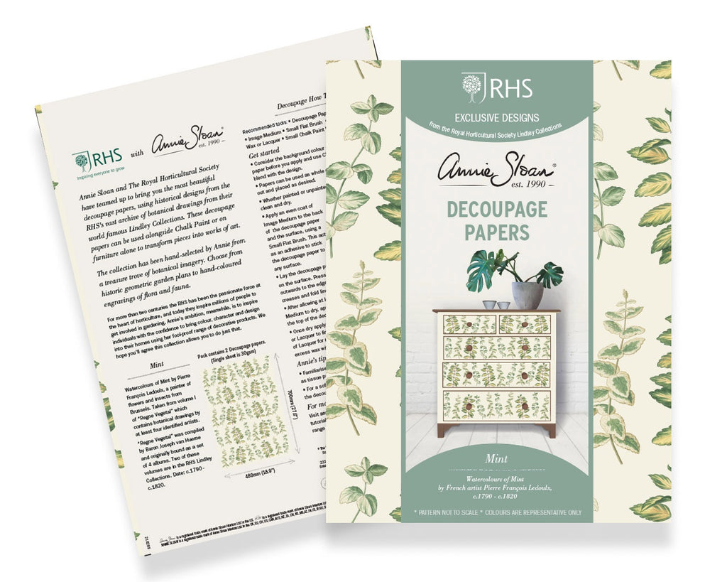 Annie Sloan RHS Decoupage Paper Mint