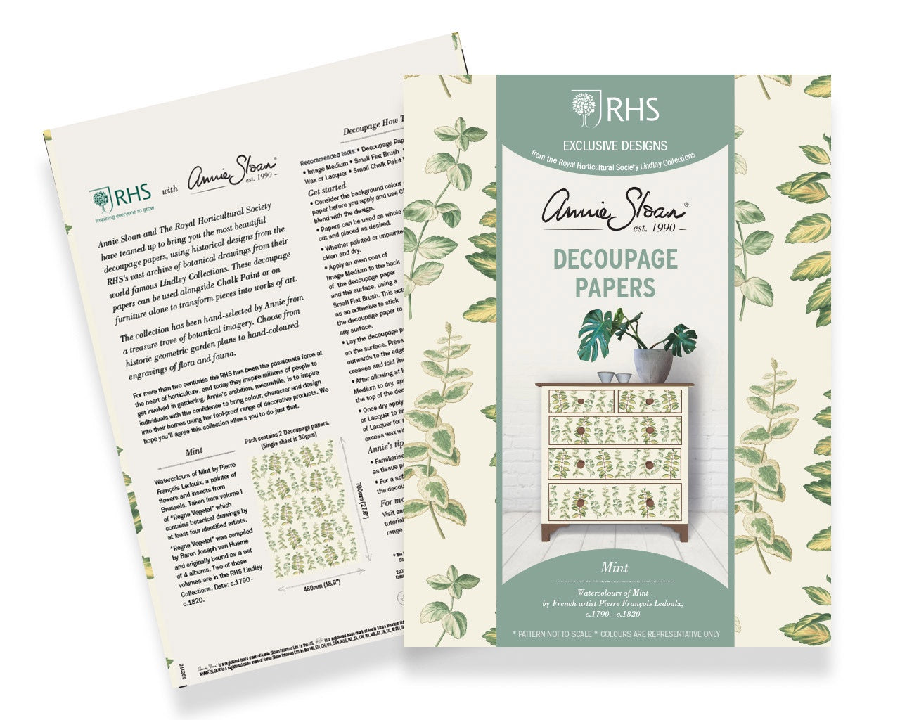 Annie Sloan RHS Decoupage Paper Mint