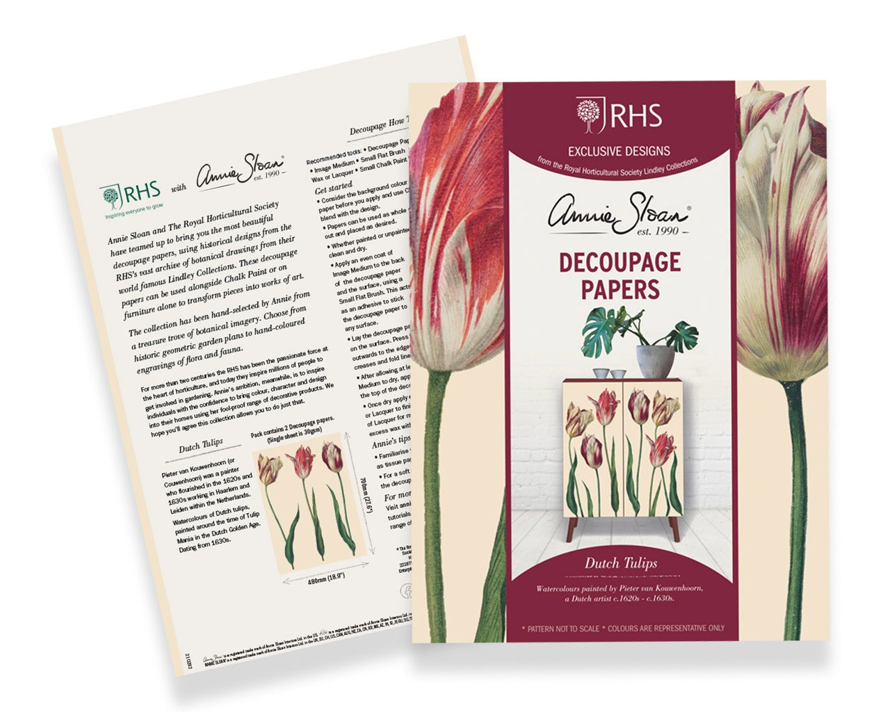 Annie Sloan RHS Decoupage Paper Dutch Tulip