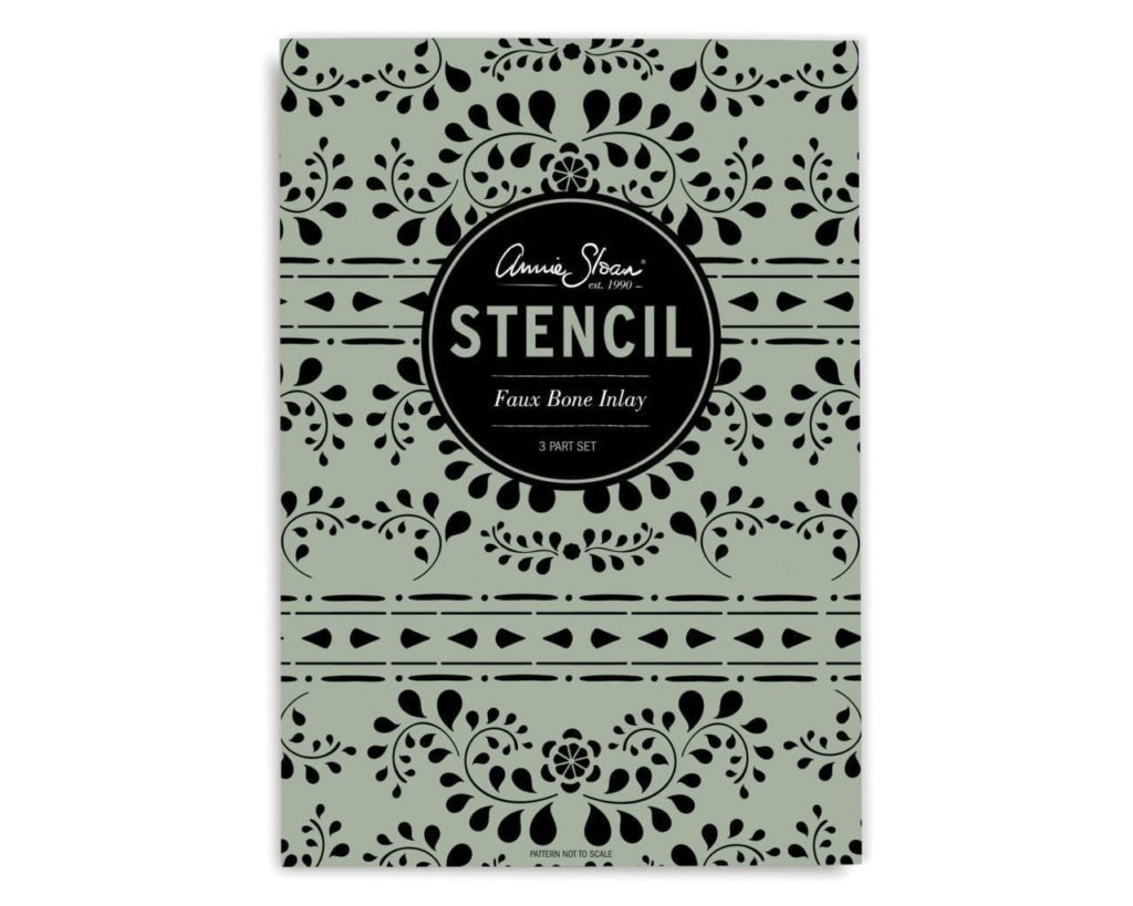 Annie Sloan Stencil Faux Bone Inlay