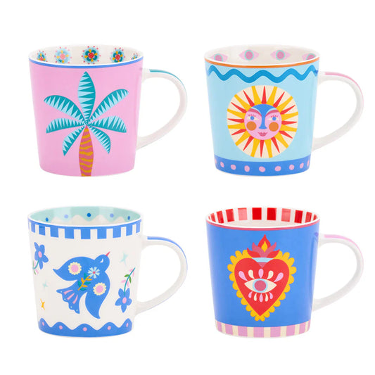 Annabel Trends Fiesta ass 4pc mugs SET