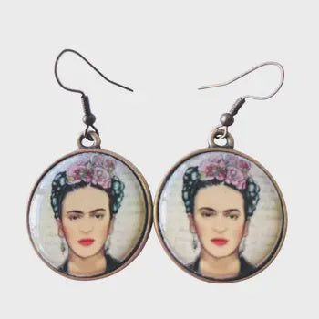 Status Frida Kahlo Cream Base Earrings