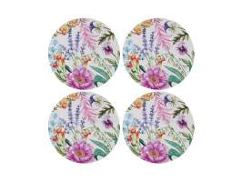 Maxwell and Williams Botanica Round Cork Back Coaster 10cm Set of 4 Gift Boxed