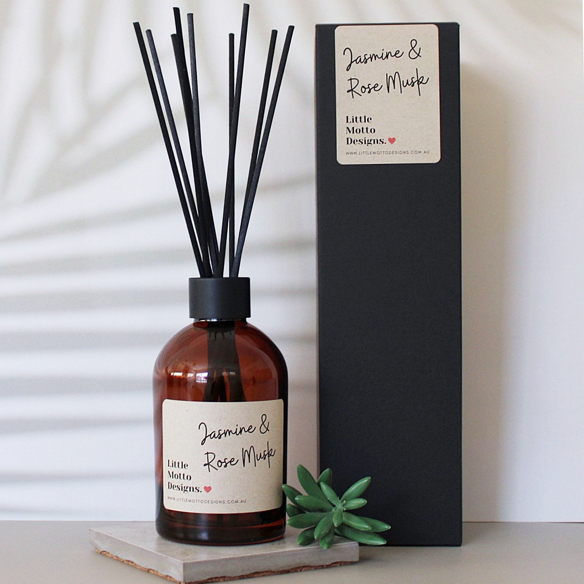 Little Motto Designs Amber Reed Diffuser/ Jasmine & Rose Musk