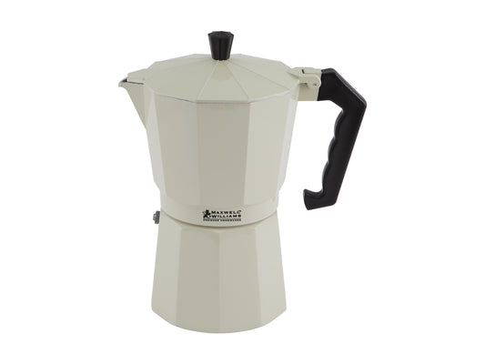 Maxwell and Williams Blend Traditional Stovetop Espresso Maker 6cup Sand Gift Boxed