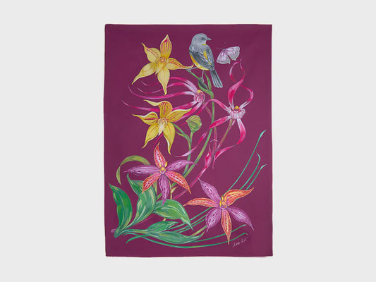 Maxwell and Williams Eloise Short Lyric Tea Towel 50x70cm Yellow Robin