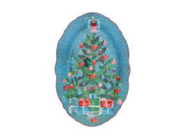 Maxwell and Williams Christmasville Oval Platter 35x24cm Tree