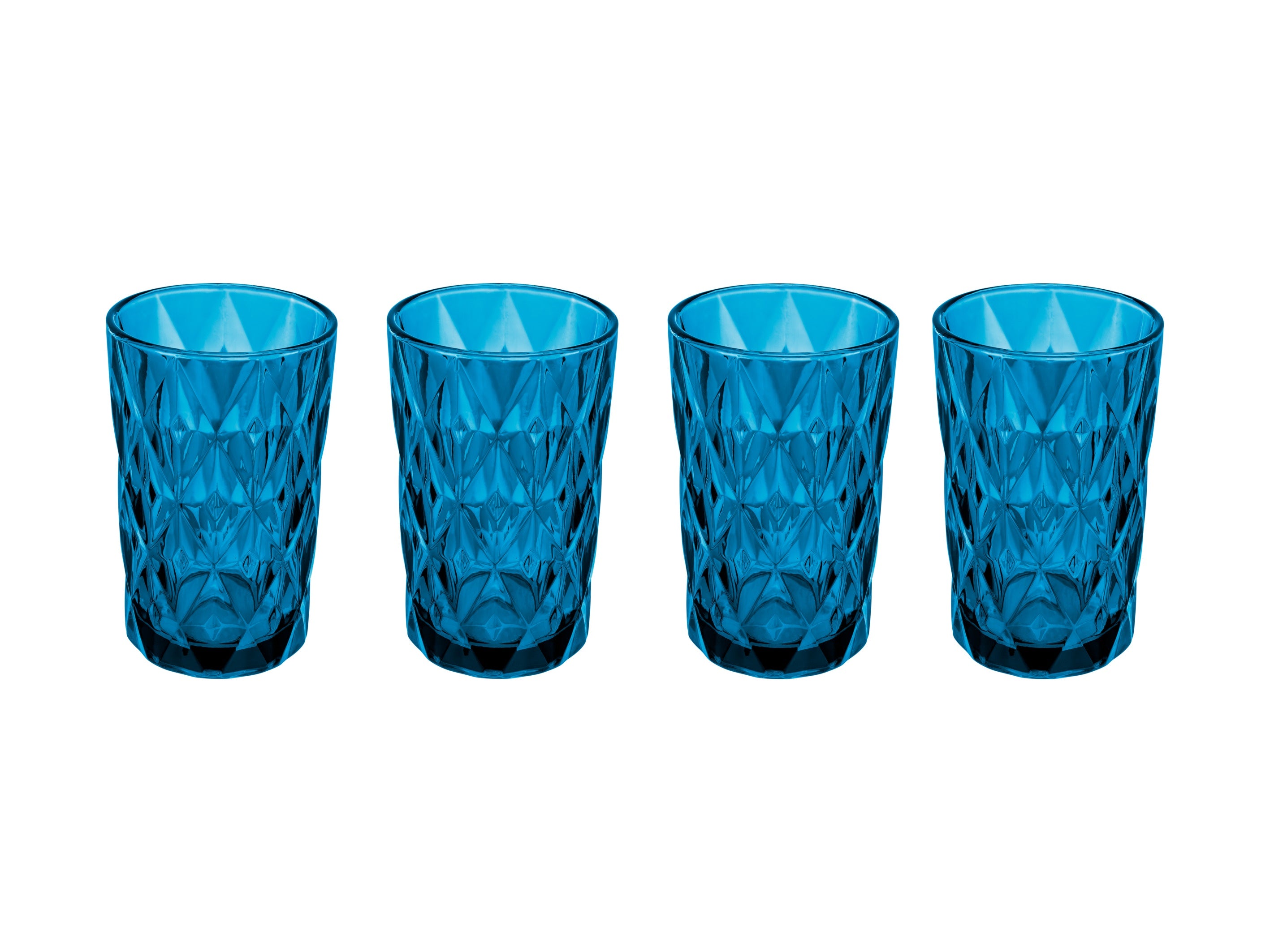 Maxwell and Williams Deanna Highball Glass 4pc Blue Gift Boxed