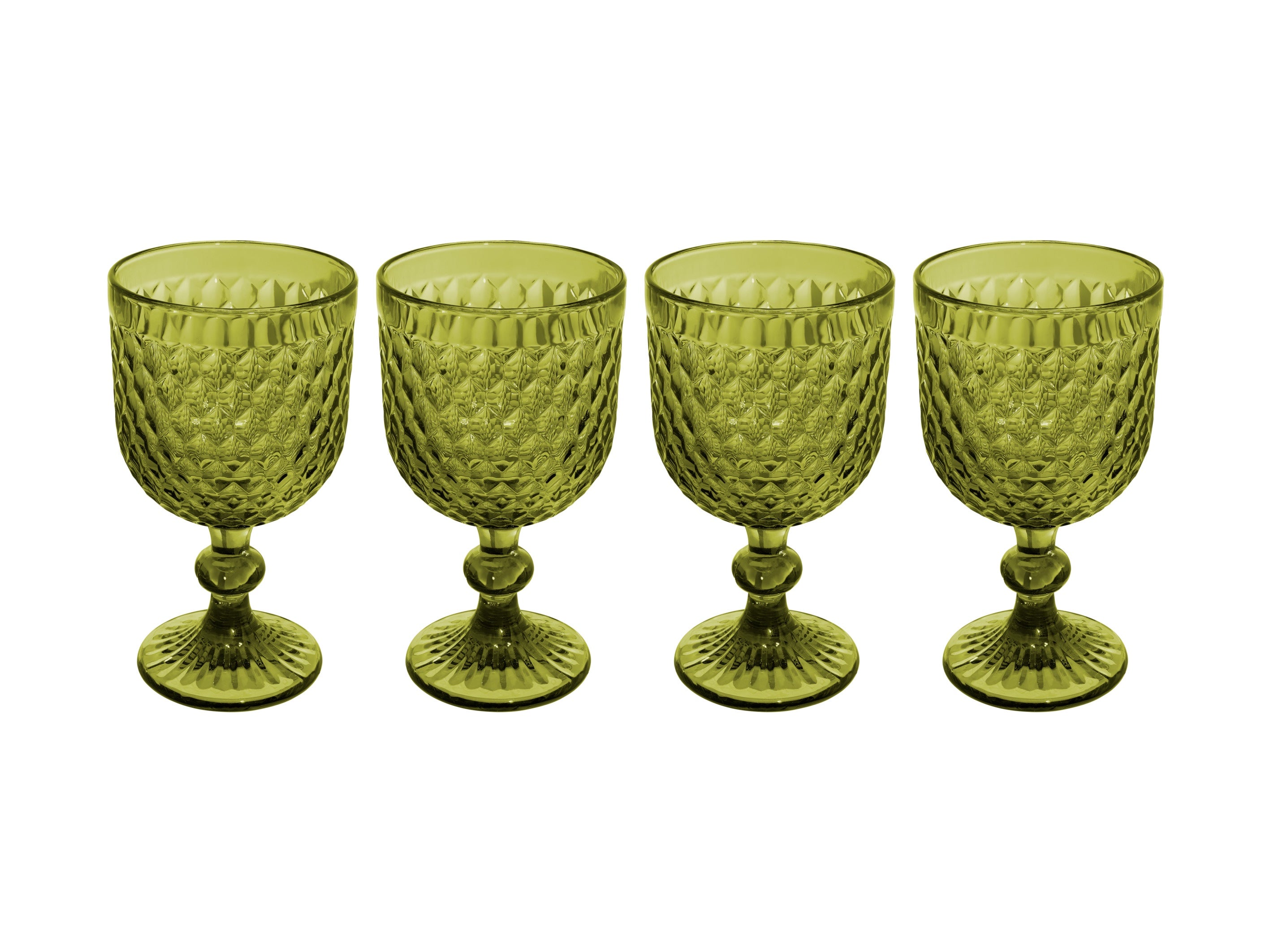 Maxwell and Williams Caterina Wine Glass 4pc Green Gift Boxed