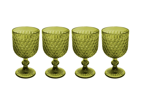 Maxwell and Williams Caterina Wine Glass 4pc Green Gift Boxed
