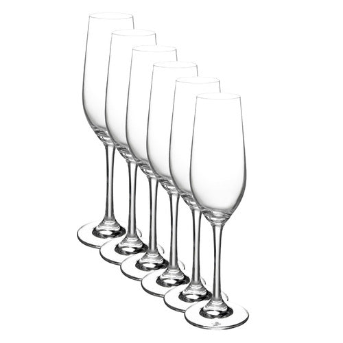 Maxwell and Williams Manhattan Flute Glass 230ML Set of 6 Gift Boxed