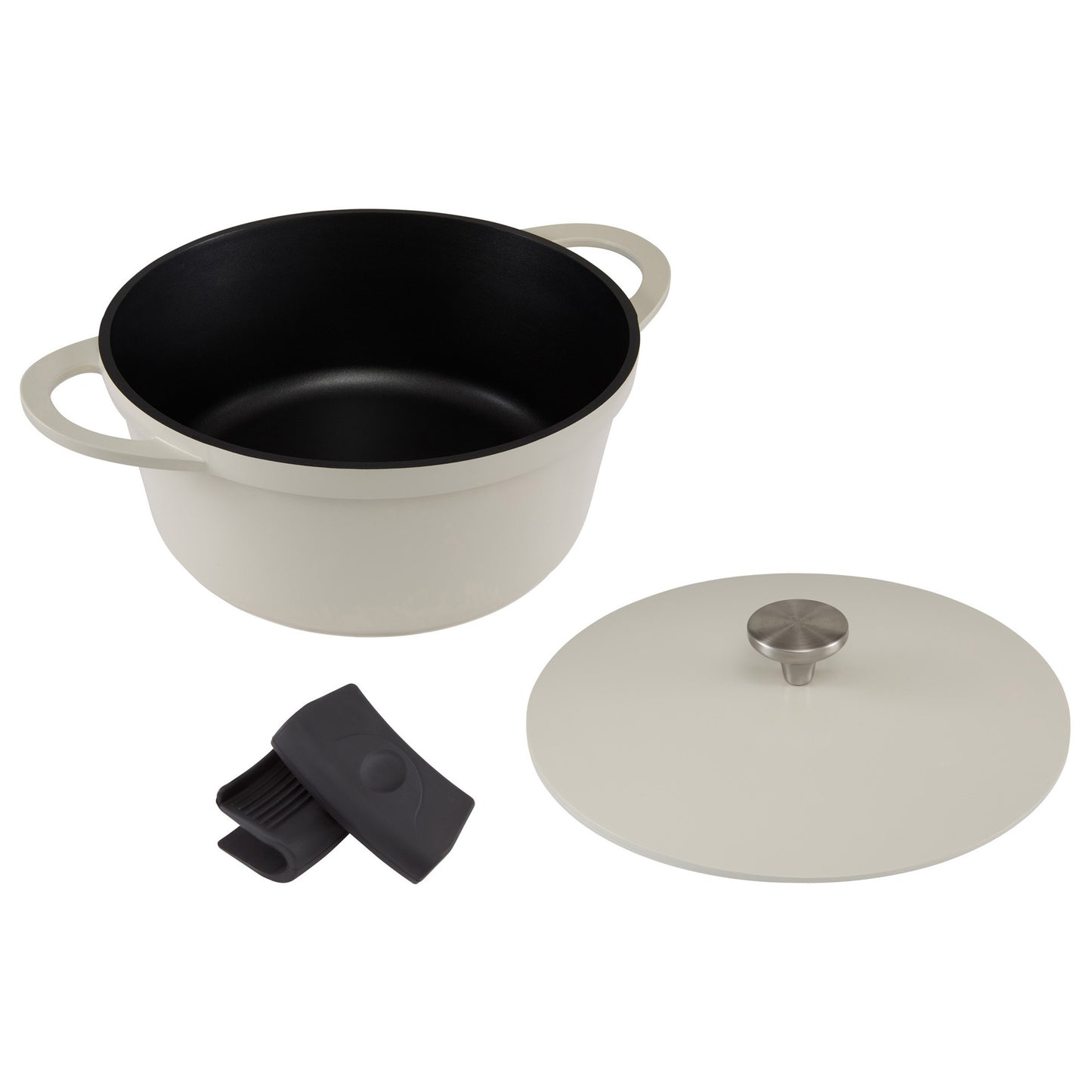 Maxwell and Williams Cast Lite Non-Stick Casserole 28cm / 6.3L Ecru Gift Boxed