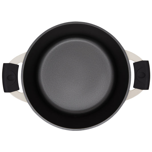 Maxwell and Williams Cast Lite Non-Stick Casserole 28cm / 6.3L Ecru Gift Boxed