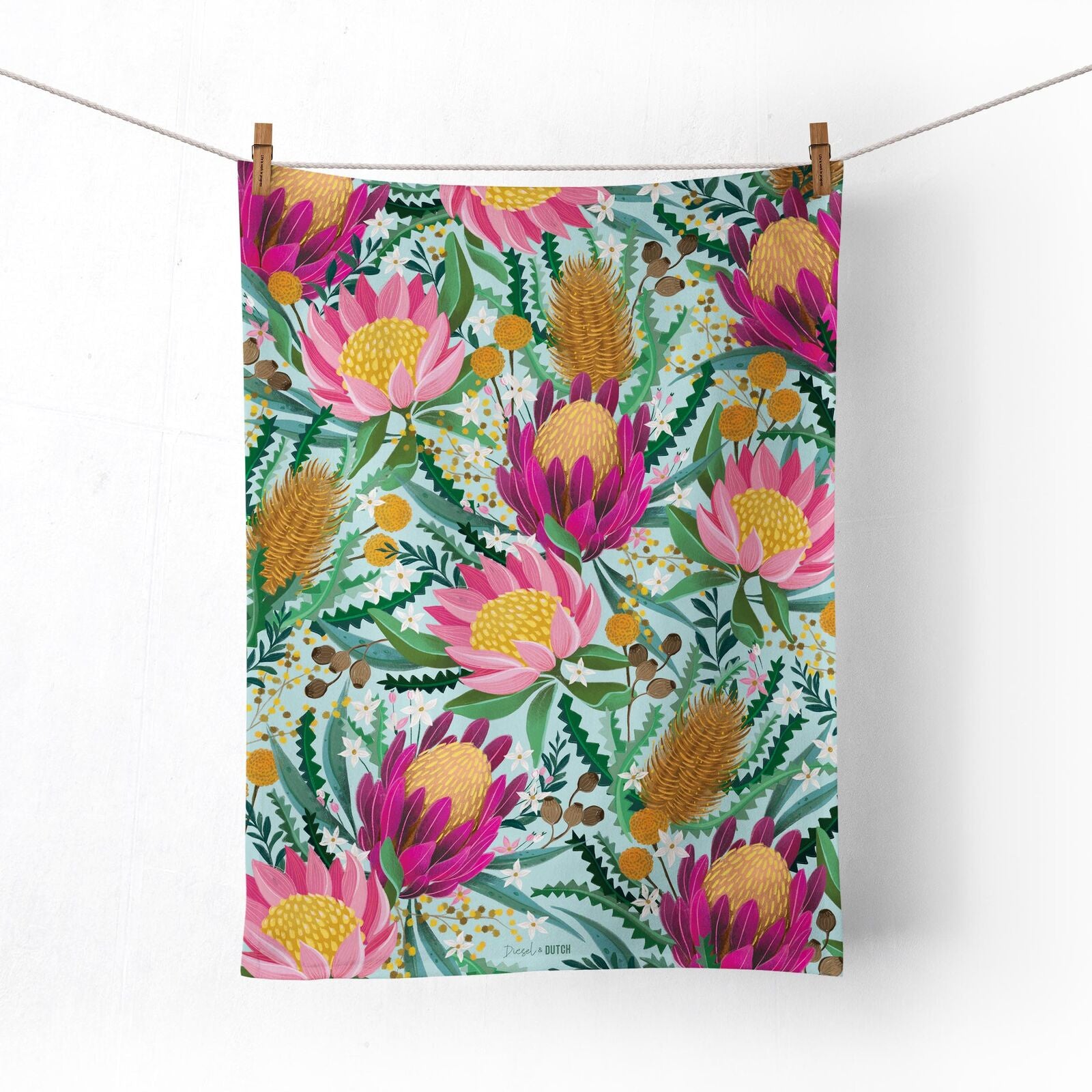 Diesel & Dutch MIcrofibre Tea Towel - Bushland Botanicals