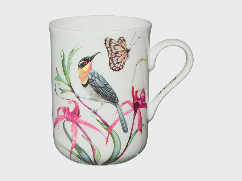 Maxwell and Williams Eloise Short Lyric Mug 330ML Spinebill Honeyeater Gift Boxed