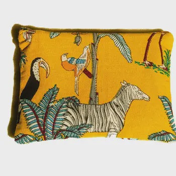 Mustard tiger cosmetic pouch