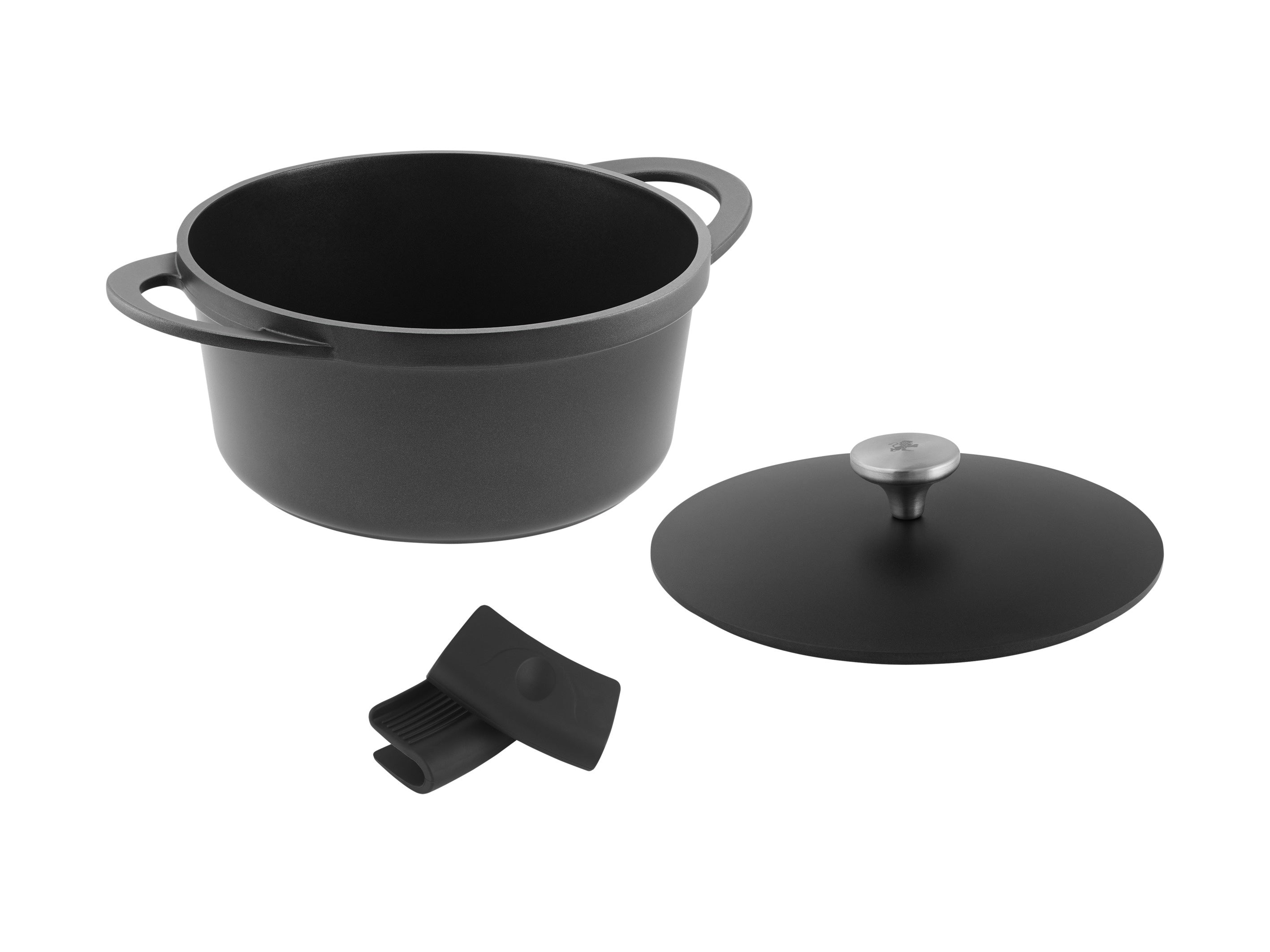 Maxwell and Williams Cast Lite Non-Stick Casserole 24cm / 4.2L Black Gift Boxed