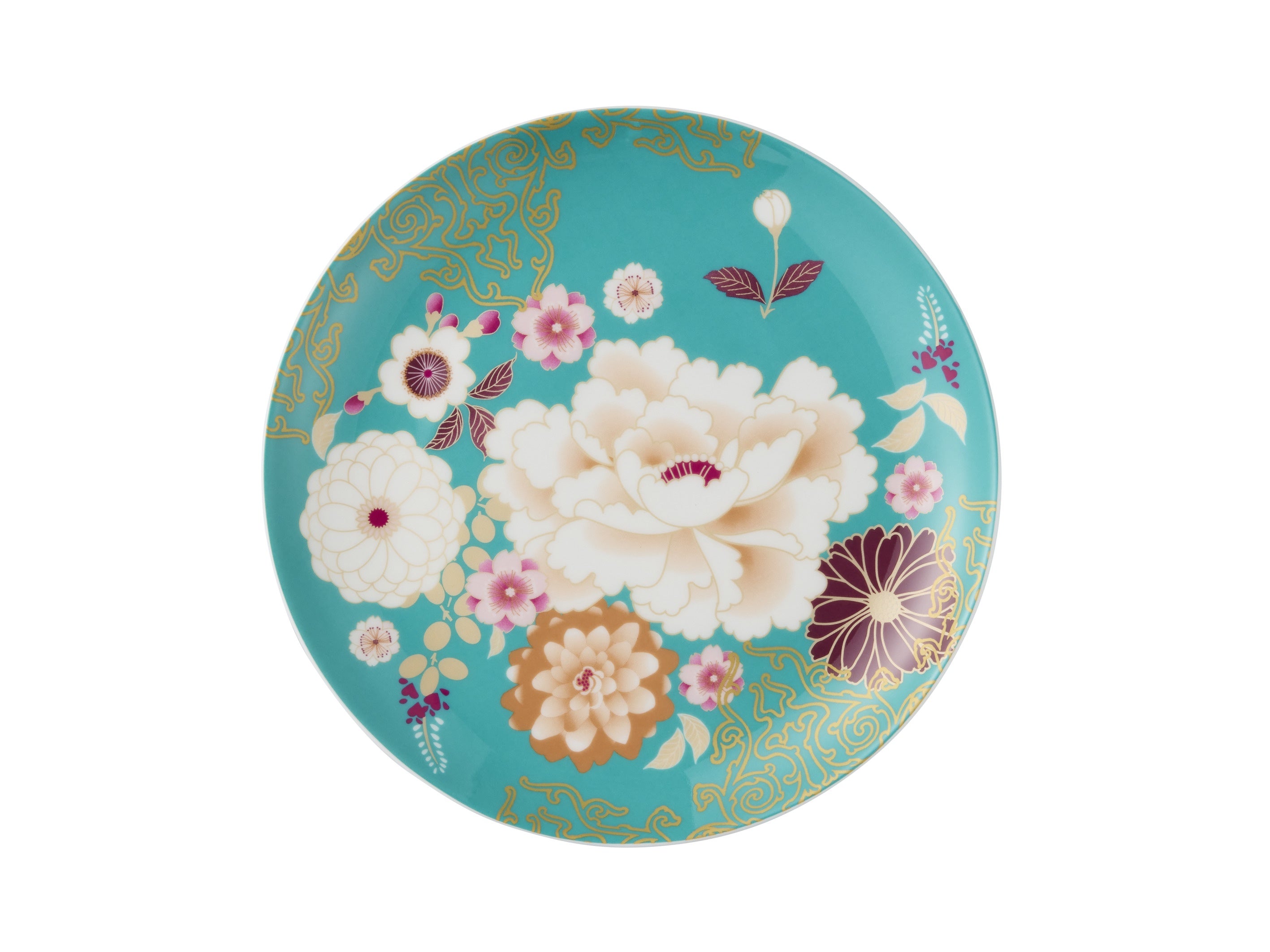 Maxwell and Williams Kimono Cake Plate 20cm Teal Gift Boxed