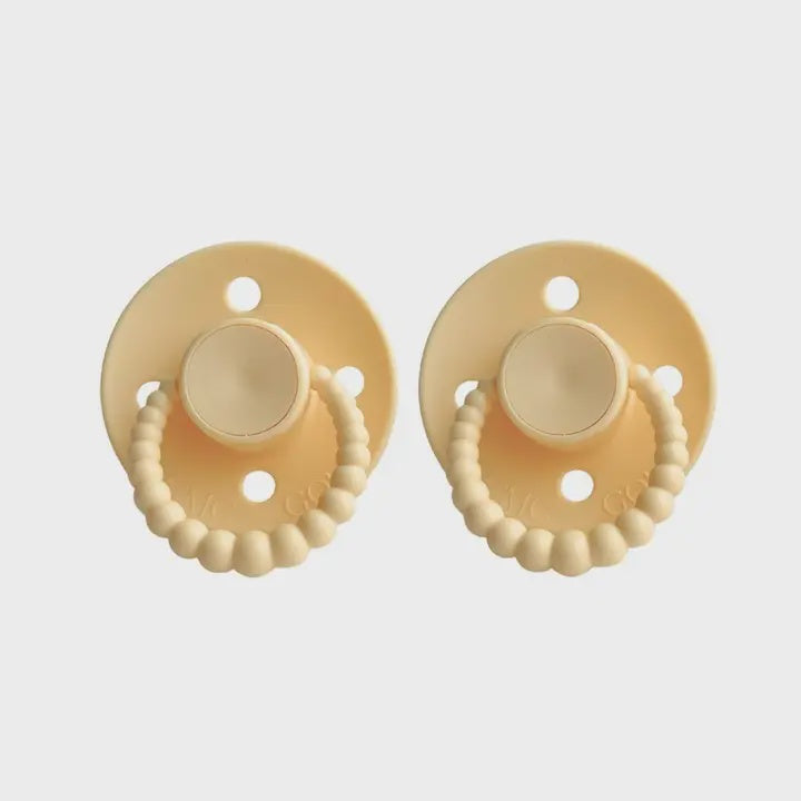 CMC Bubble Dummies Pale Yellow (Glow in the Dark Handle) Size 2