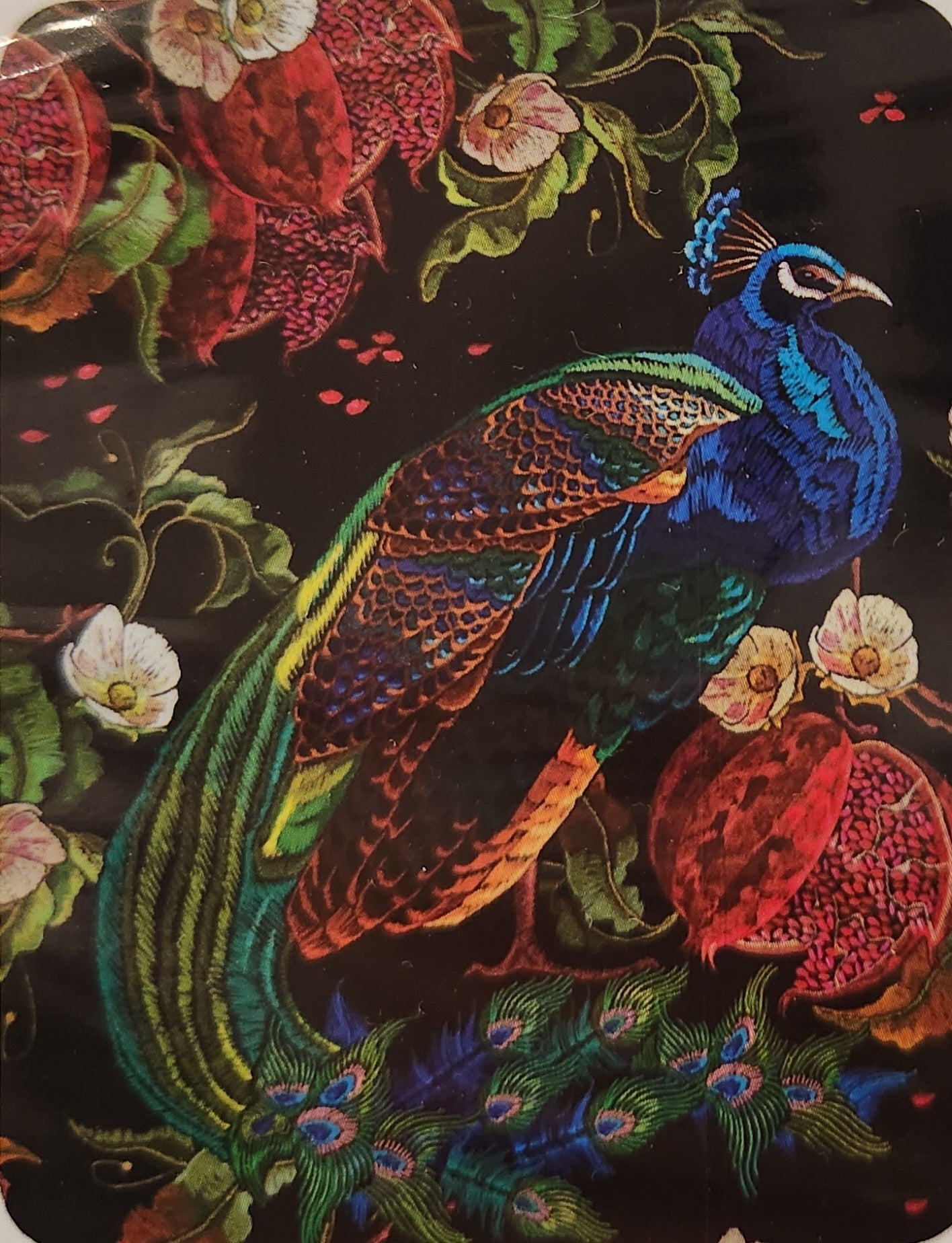 Mint Decoupage Paper A3 Peacock Reversed