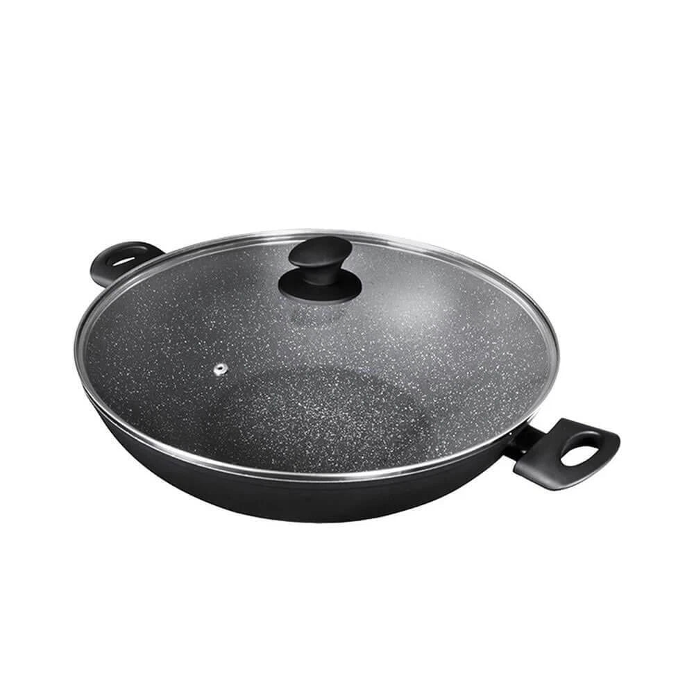 Pyrolux Pyrostone Wok with lid 36CM
