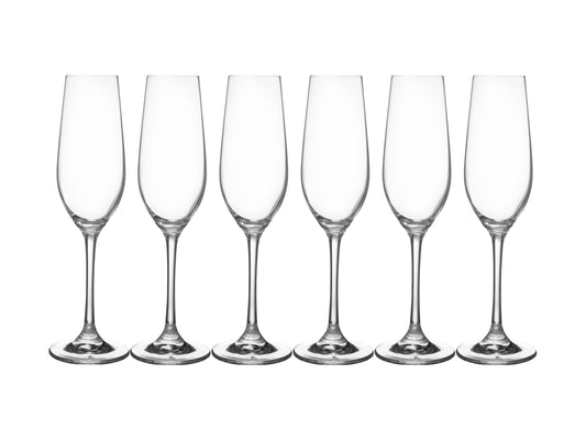 Maxwell and Williams Manhattan Flute Glass 230ML Set of 6 Gift Boxed