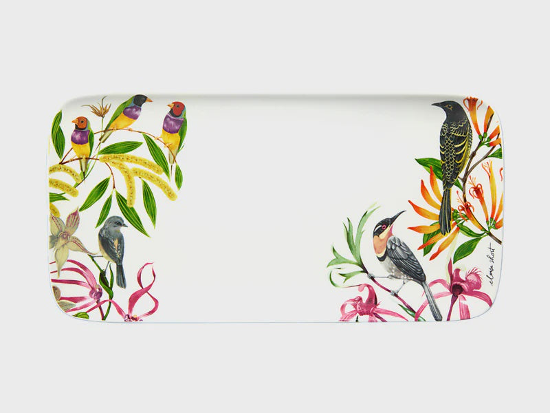 Maxwell and Williams Eloise Short Lyric Rectangular Platter 29x15cm Birds Gift Boxed