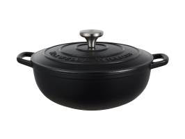 Maxwell and Williams Cast Iron Round Casserole Black 26cm / 4L Gift Boxed