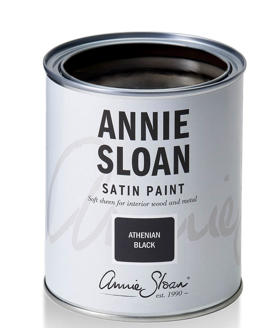 Satin Paint by Annie Sloan Athenian Black 750ml