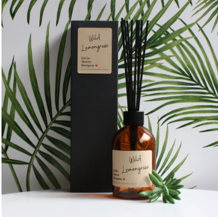 Little Motto Designs Reed Diffuser/ Wild Lemongrass