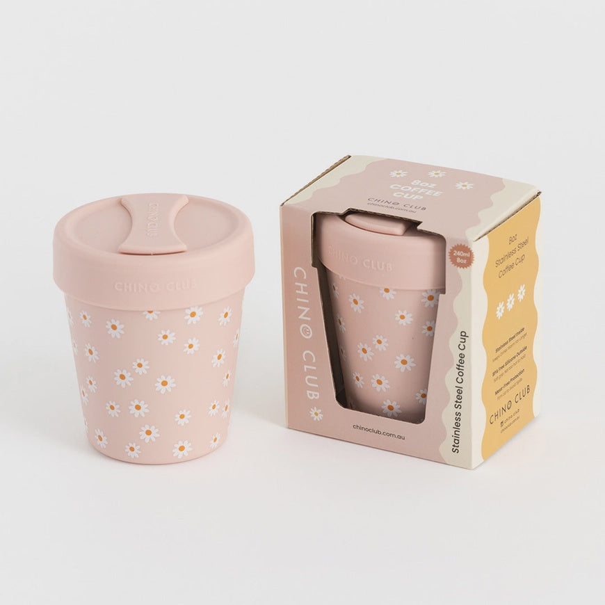 Chino Club Daisy 8oz Stainless Steel Coffee Cup