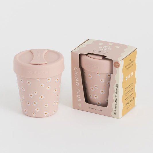 Chino Club Daisy 8oz Stainless Steel Coffee Cup