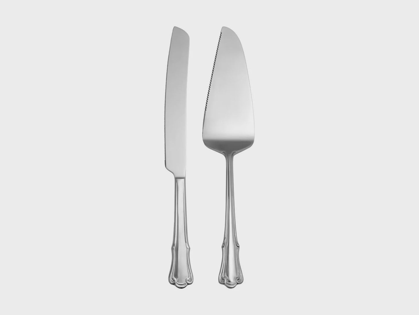 Maxwell and Williams Castello Cake Serving 2pc Stainless Steel Gift Boxed