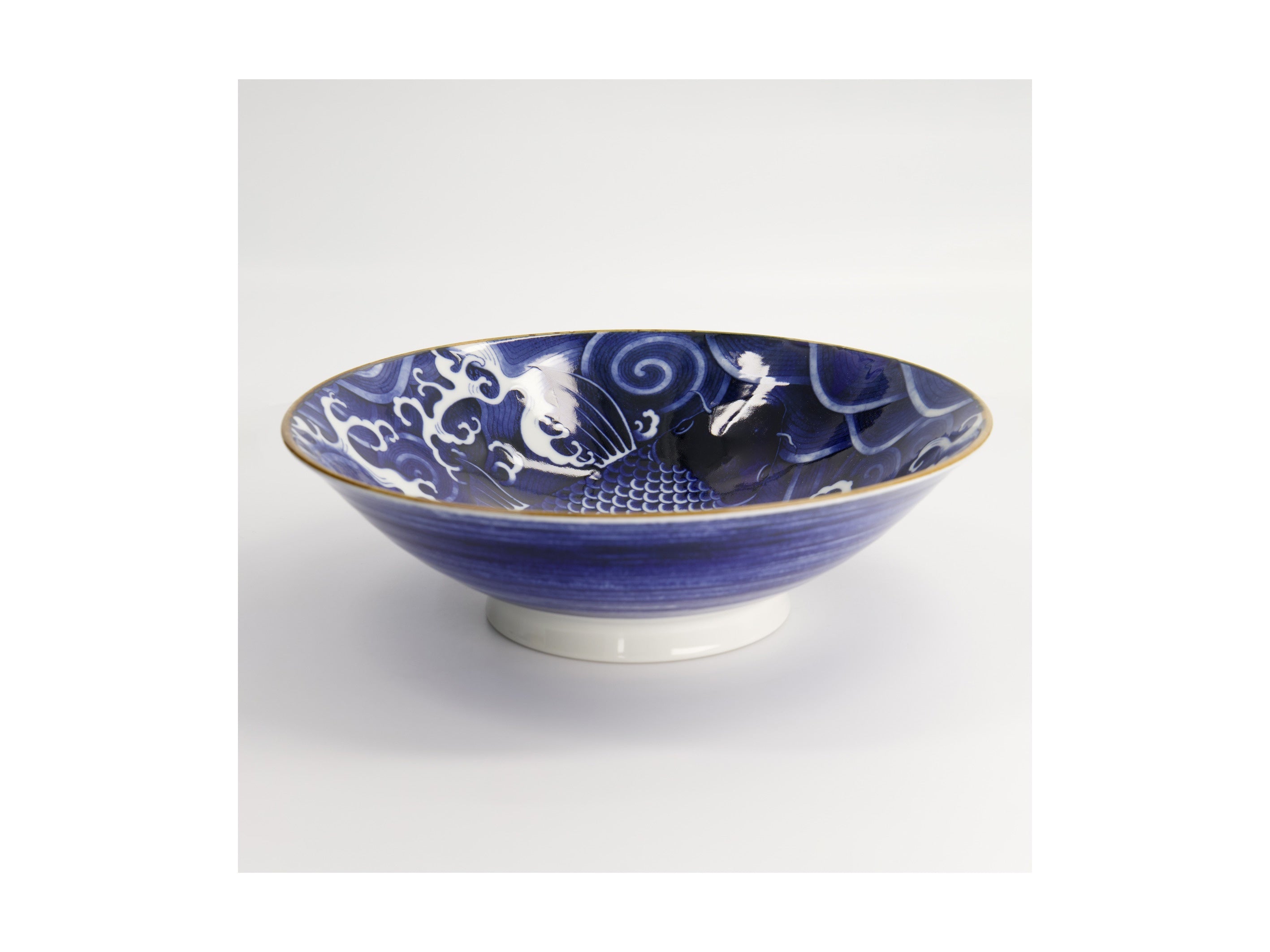 Maxwell and Williams Tokyo Design Japonism Menbachi Bowl 25x7cm Blue Carp