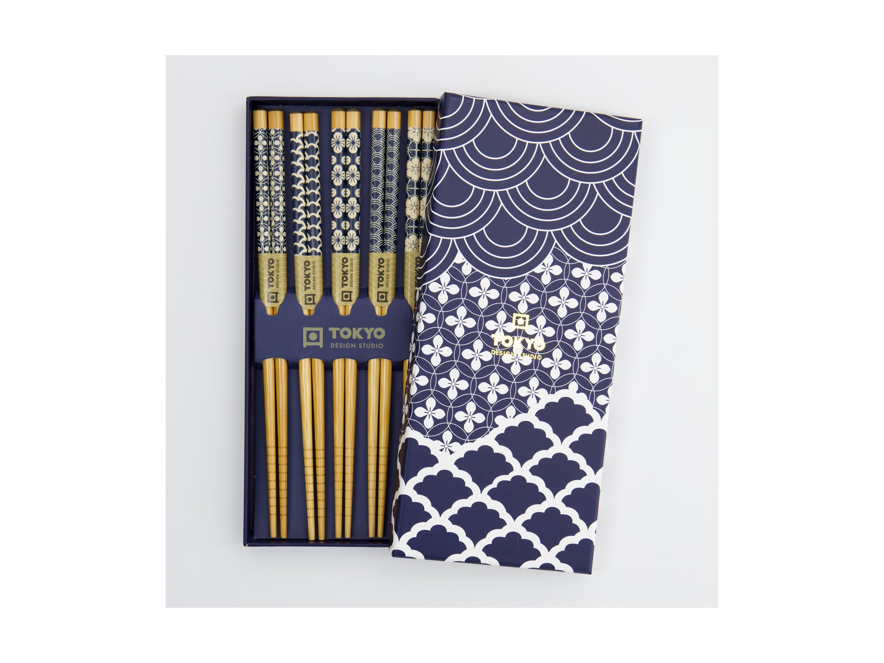 Maxwell and Williams Tokyo Design Chopstick Giftset 5pc Blue Gift Boxed
