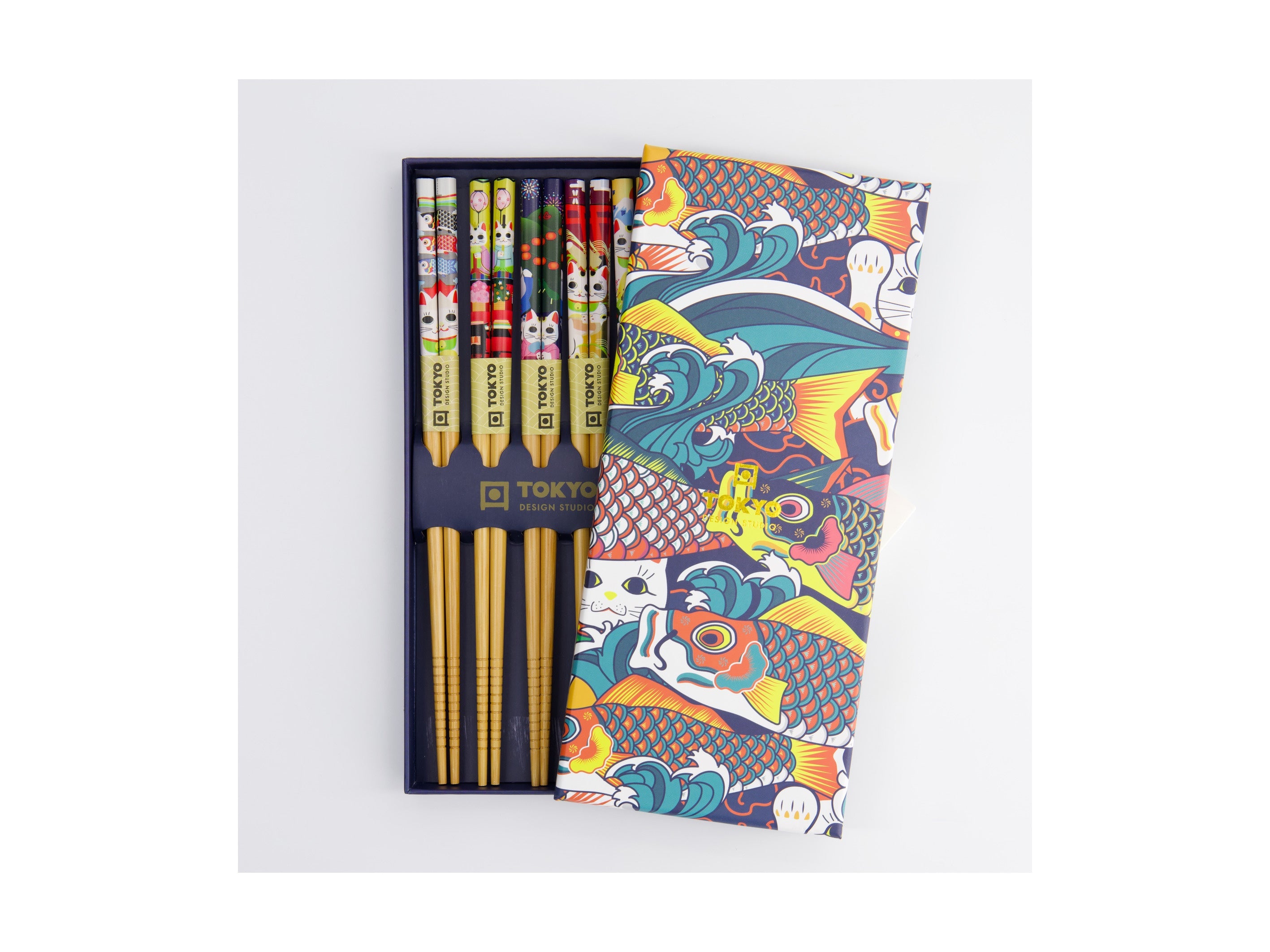Maxwell and Williams Tokyo Design Chopstick Giftset 5pc Lucky & Koinobori Gift Boxed