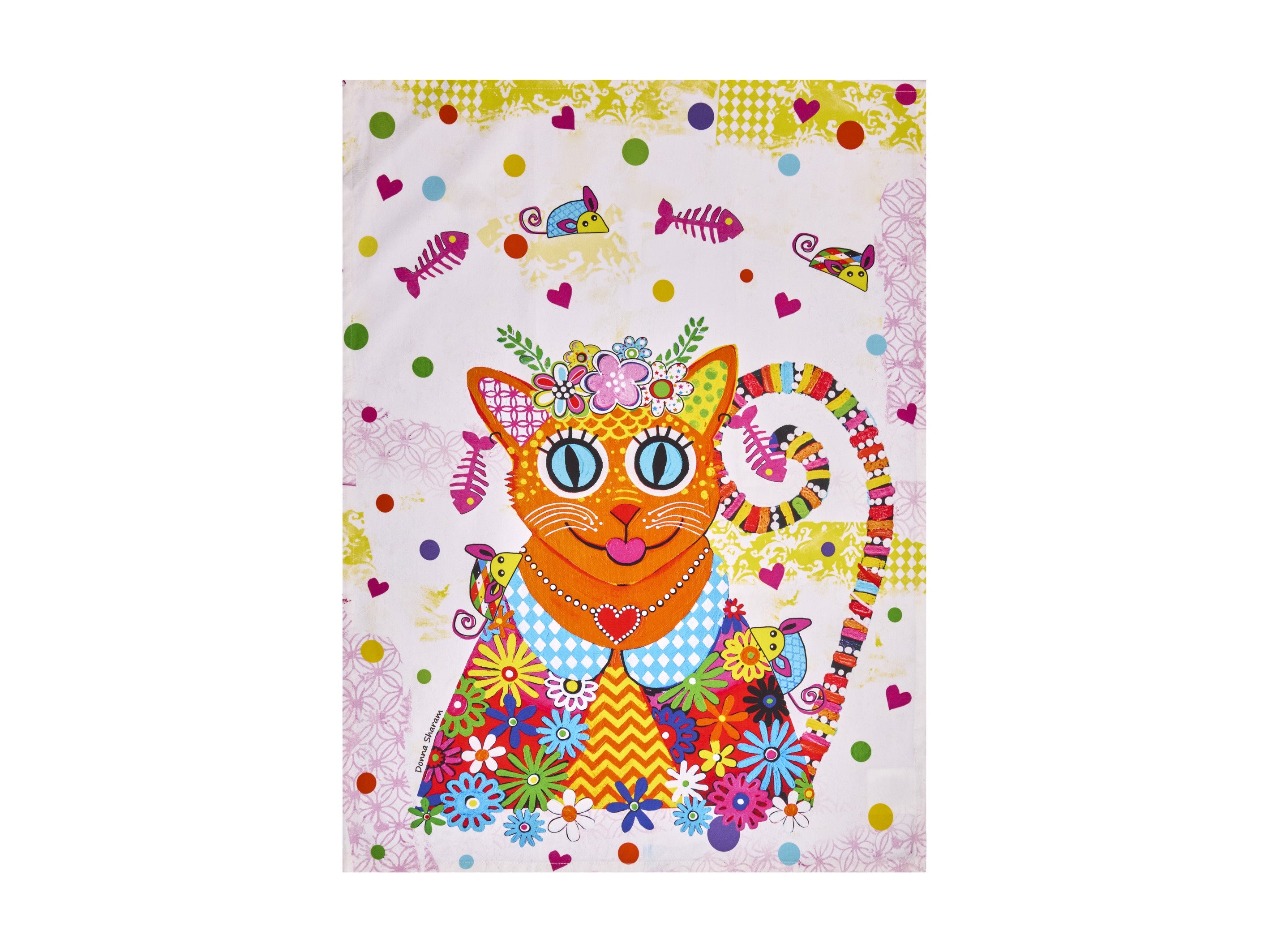 Maxwell and Williams Donna Sharam Kaleidoscope Tea Towel 50x70cm Ginger