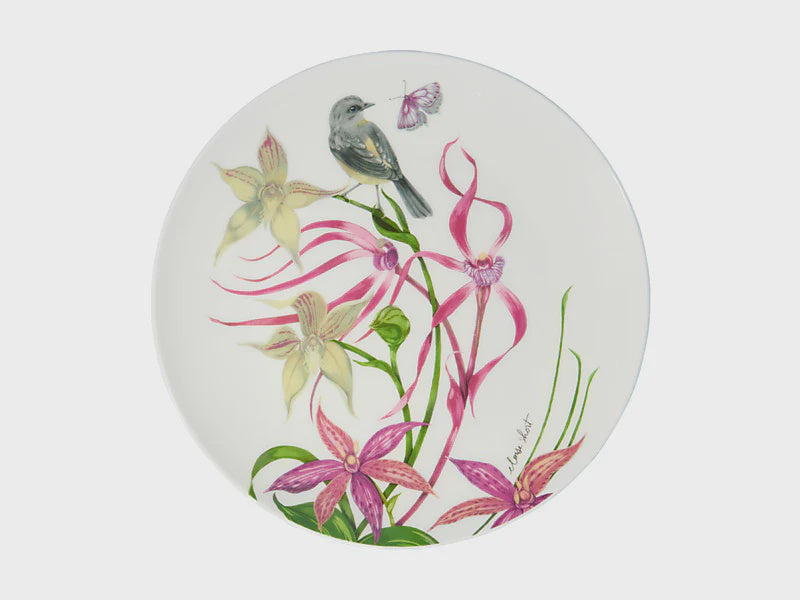 Maxwell and Williams Eloise Short Lyric Coupe Plate 20cm Yellow Robin Gift Boxed