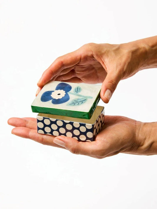 Jones & Co Paradis Blue Rect Box