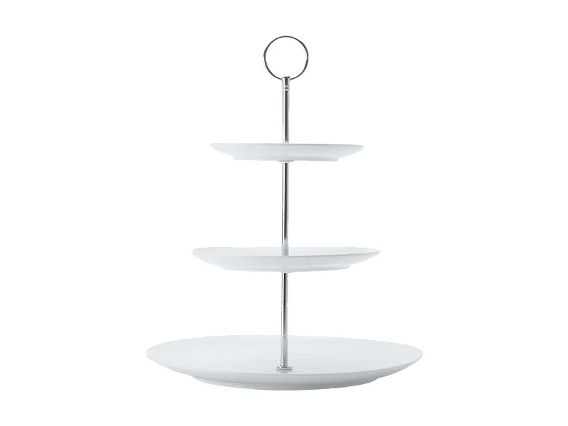 Maxwell and Williams Diamonds White Basics 3-Tier Cake Stand Gift Boxed