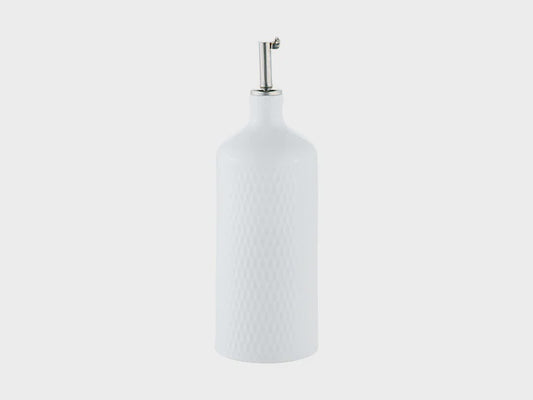 Maxwell and Williams Diamonds White Basics Oil Bottle with SS Pourer