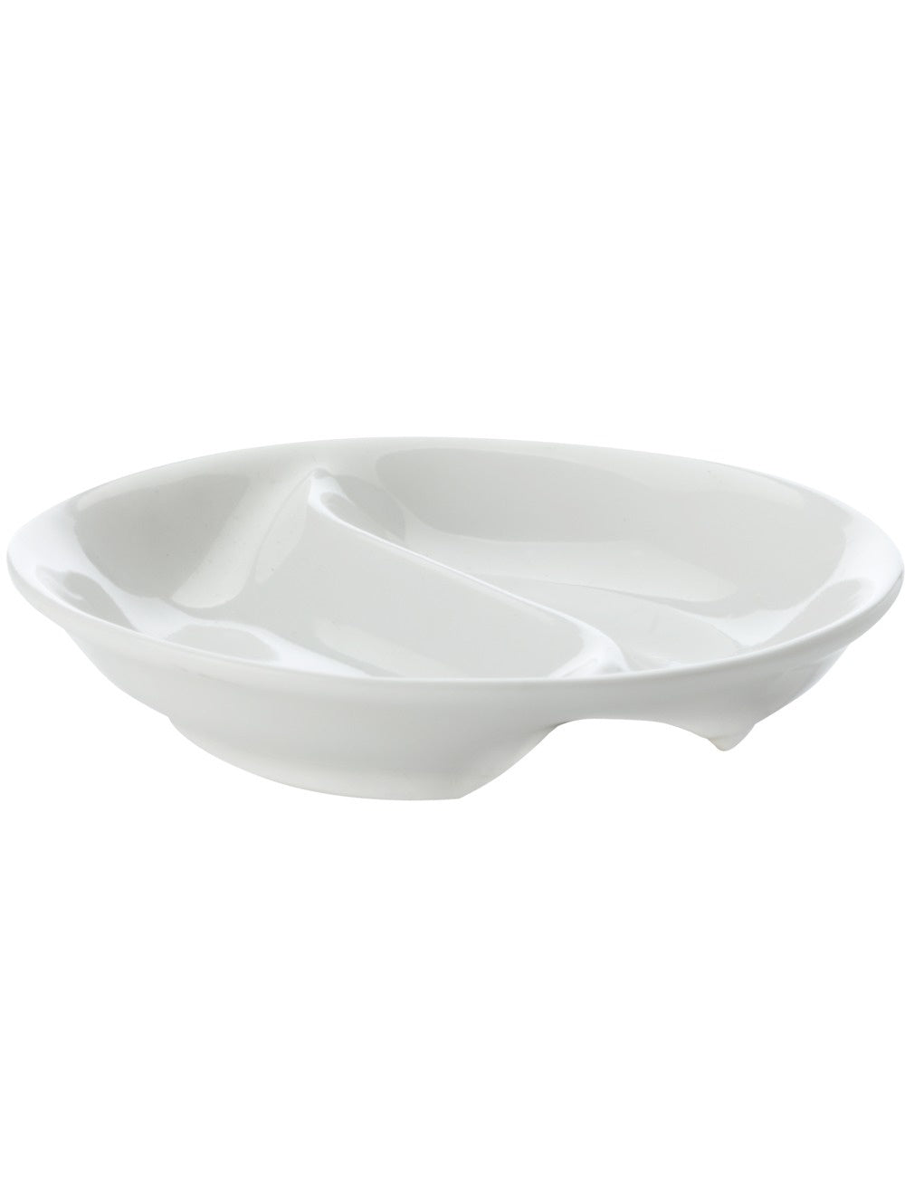 Maxwell and Williams White Basics Round Divided Sauce 10cm