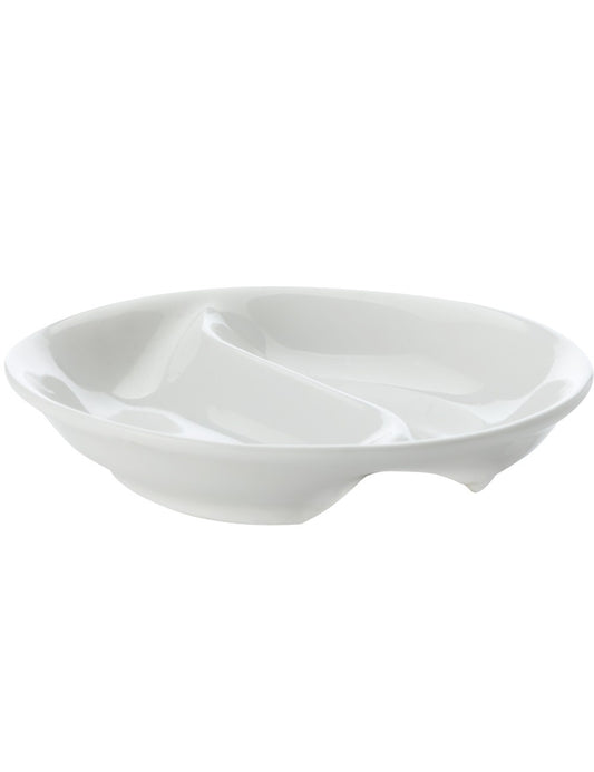 Maxwell and Williams White Basics Round Divided Sauce 10cm