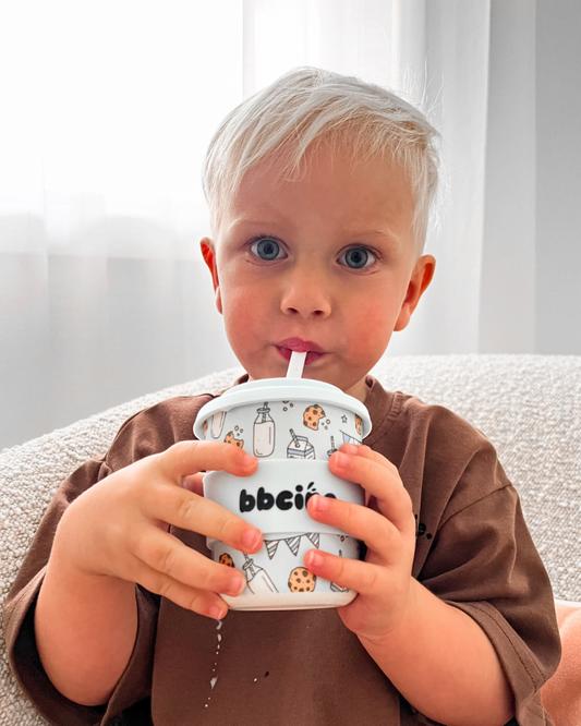 BBCino Tough Cookie in Blue Kids Keep Cup - 240ml (STRAW INCLUDED)