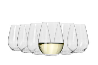 Krosno Harmony Stemless Wine Glass 400ml 6pc Gift Box