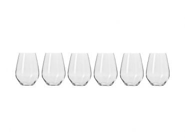 Krosno Harmony Stemless Wine Glass 540ml 6pc Gift Box