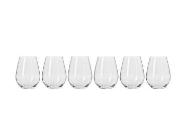 Krosno Harmony Stemless Wine Glass 400ml 6pc Gift Box