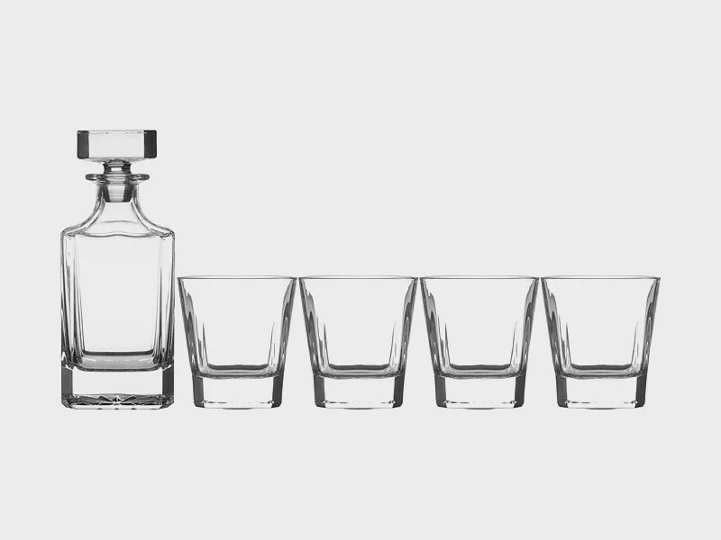 Maxwell and Williams Diamonte Whiskey 5pce Set 700ml/320ml