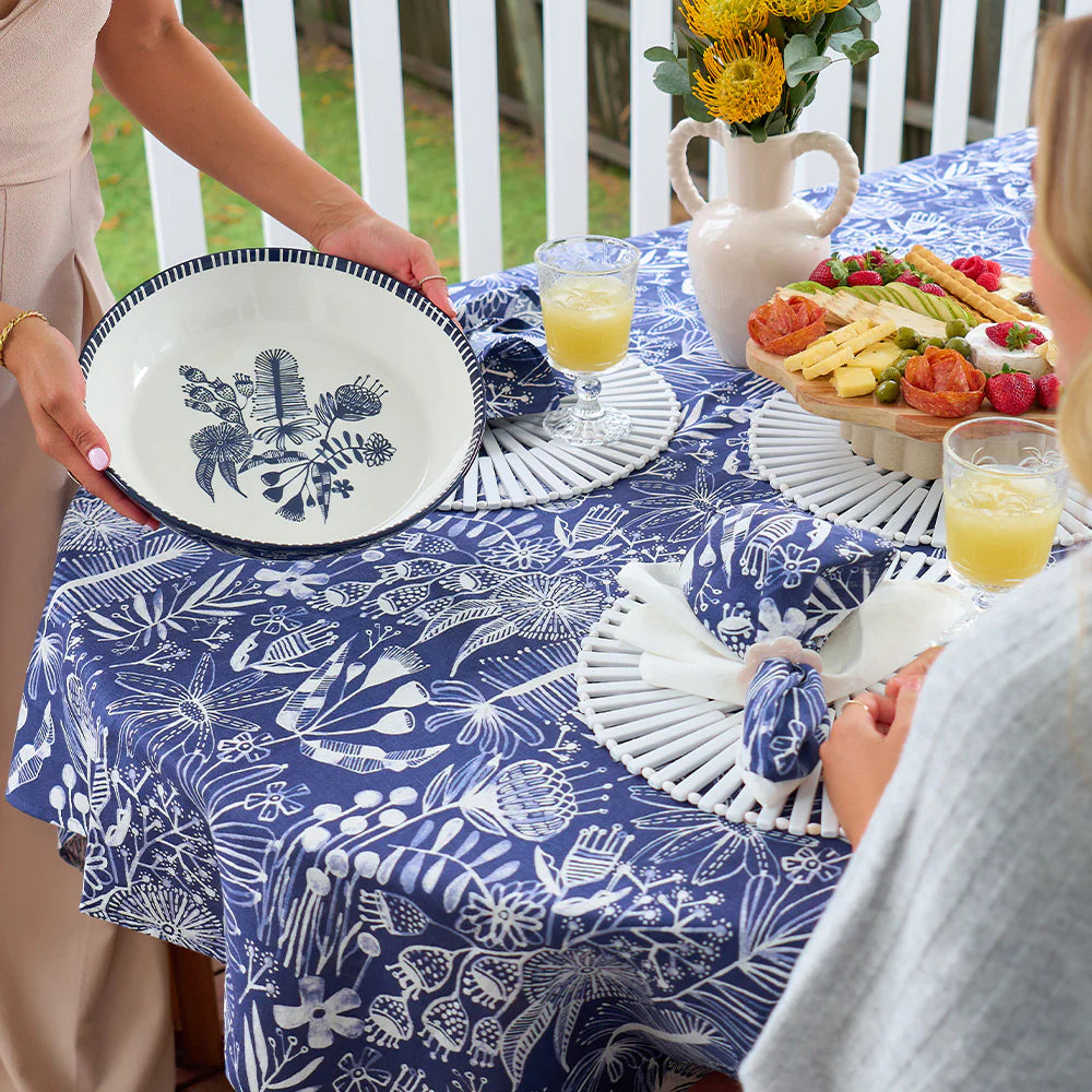 Annabel Trends Ceramic Platter - Navy Natives Ld