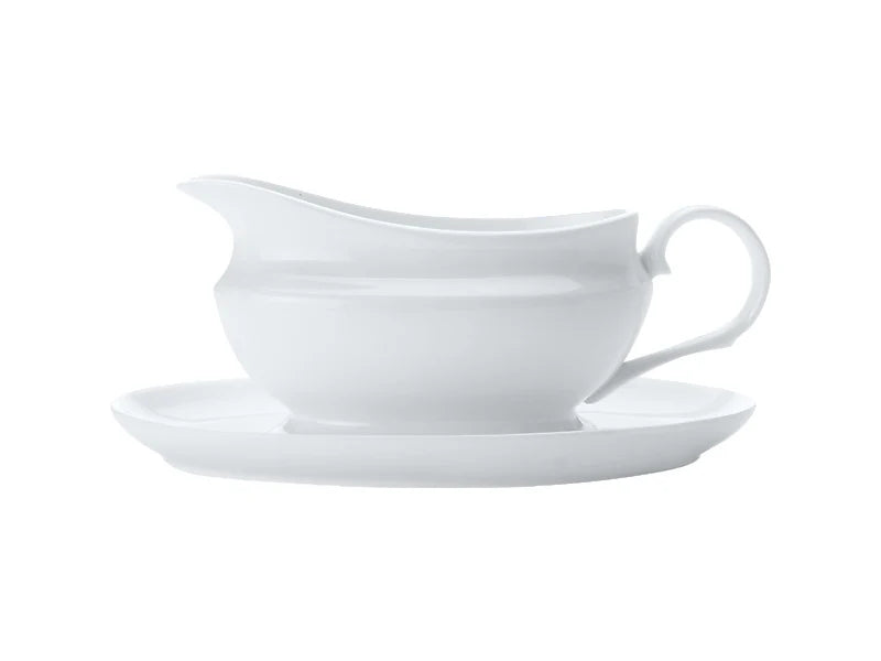 Maxwell and Williams White Basics Gravy Boat & Saucer 500ML Gift Boxed